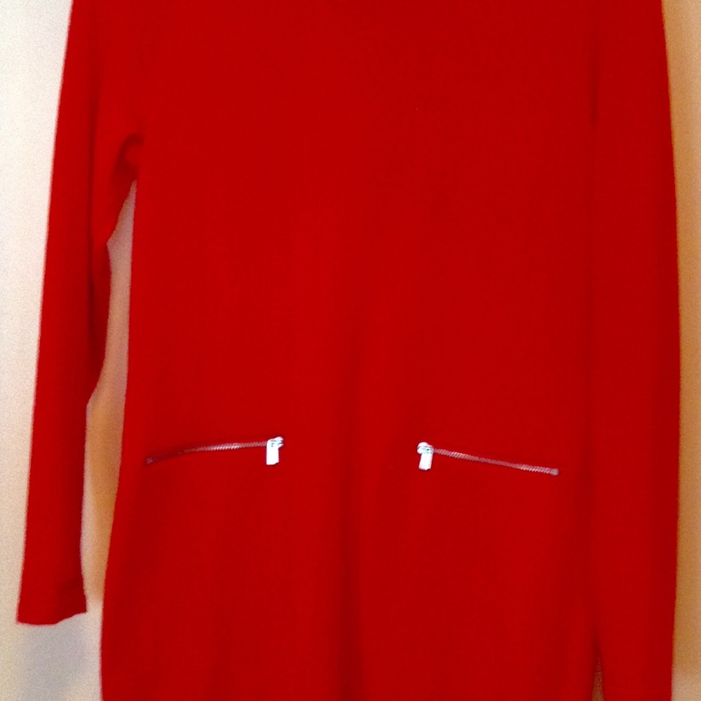 Orange sweater type dress